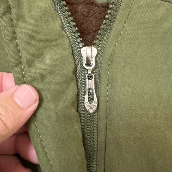 Retro Z&I Army Green High End Soft Fur Lined Parka Jacket Women’s M MINTY - Picture 5 of 10